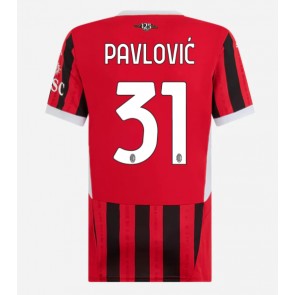 AC Milan Strahinja Pavlovic #31 Hemmatröja Kvinnor 2024-25 Kortärmad